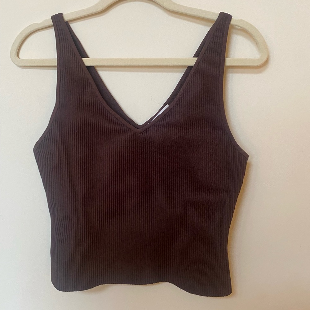 Aritzia Sculpt V Neck Tank Top